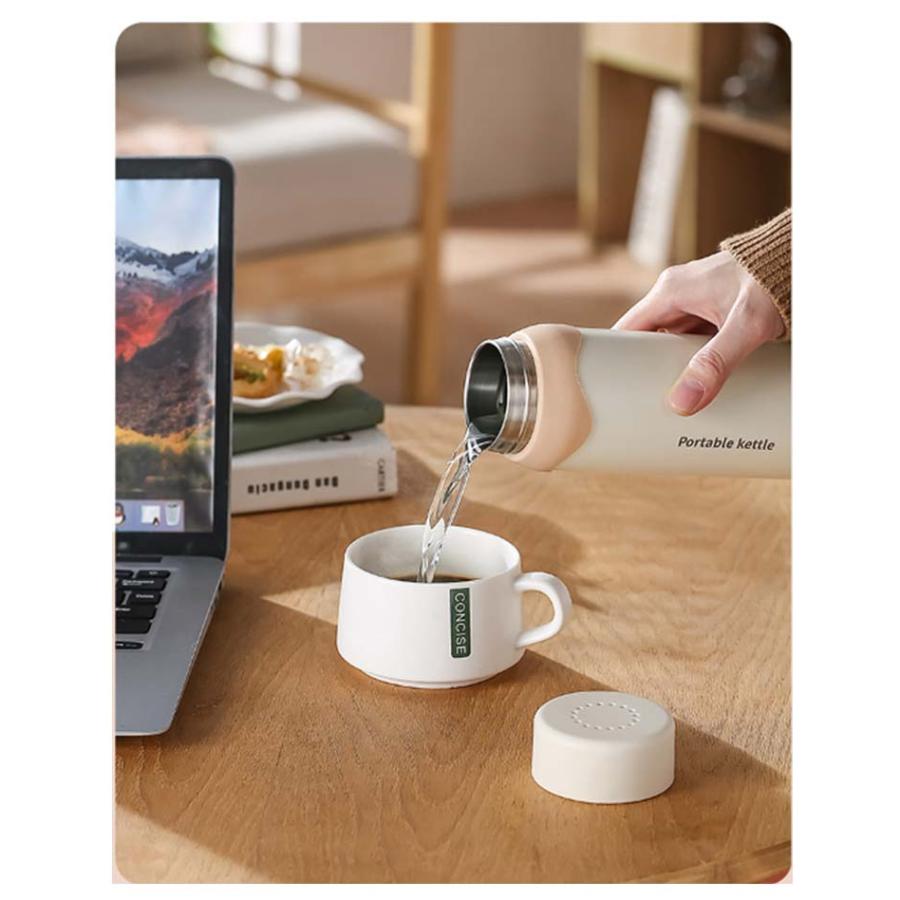 電気ケトル ポータブル電気ケトル 持ち運び 電気ポット 500ml 小型