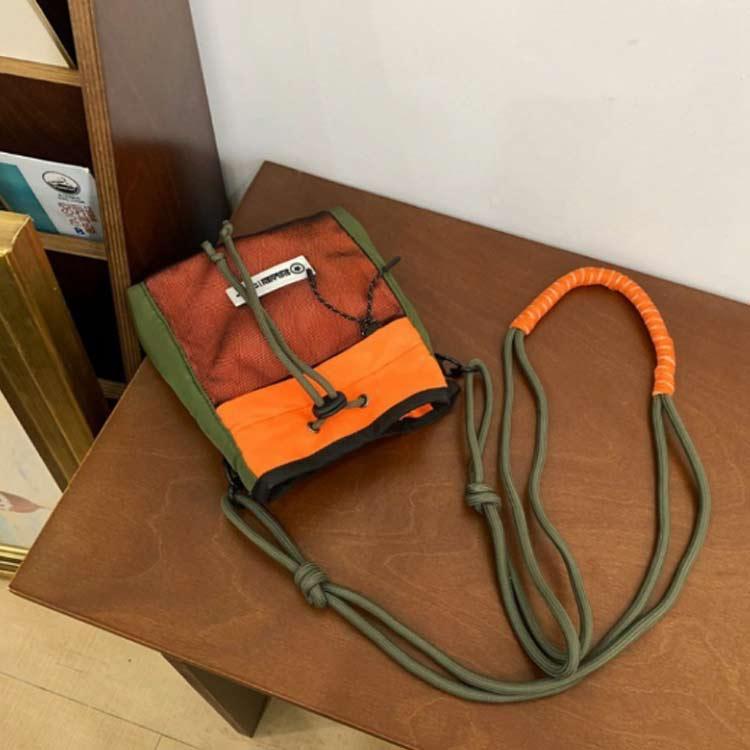 バイカラー サコッシュバッグ 撥水 レディース メンズ ショルダー