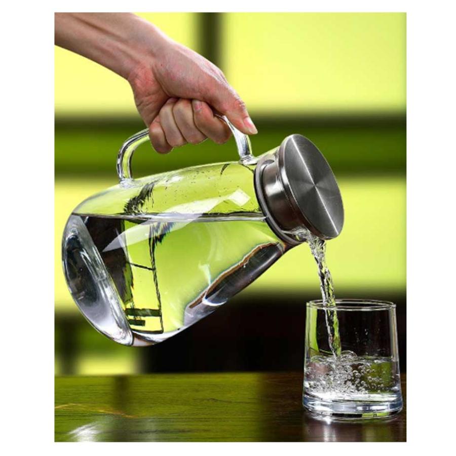 直火 ティーポット 麦茶ポット ガラスケトル 耐熱ガラスポット 耐熱ガラス 2.6リットル 2600ML 直火電気ケトル対応 ホウケイ酸 ...