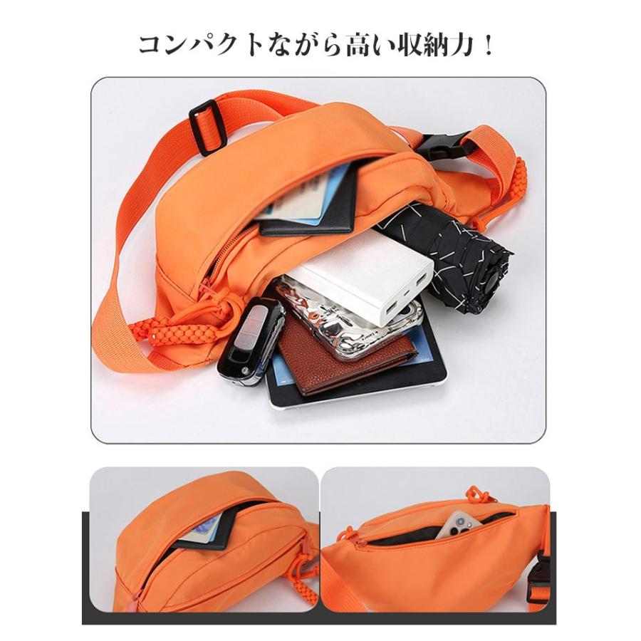 多収納 メンズ ランニング ウエストポーチ バッグ ボディバッグ