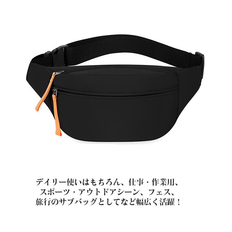 多収納 メンズ ランニング ウエストポーチ バッグ ボディバッグ