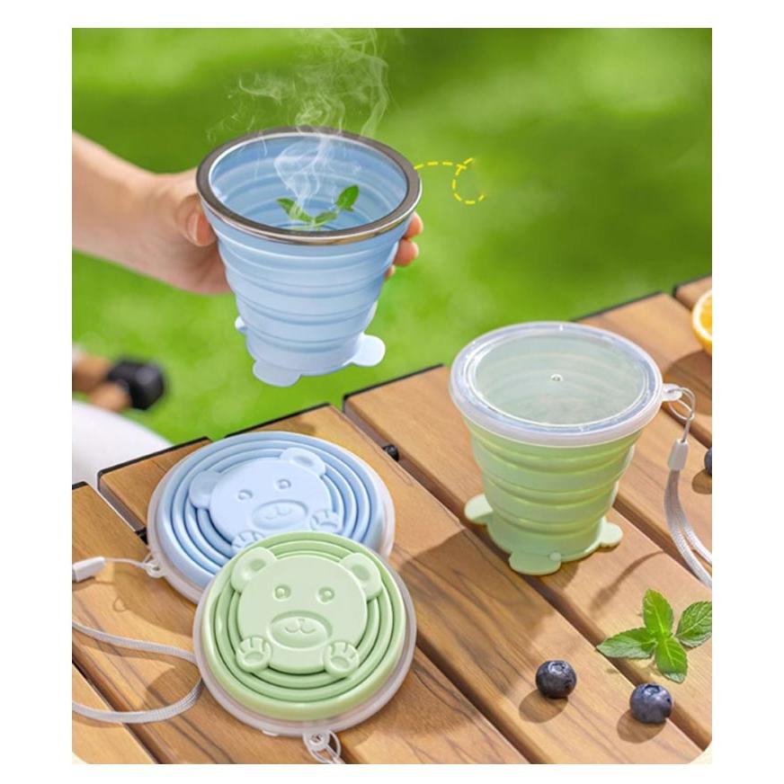 カップ 食器 トラベル シリコンカップ 折りたたみ 蓋付き 耐熱 コップ