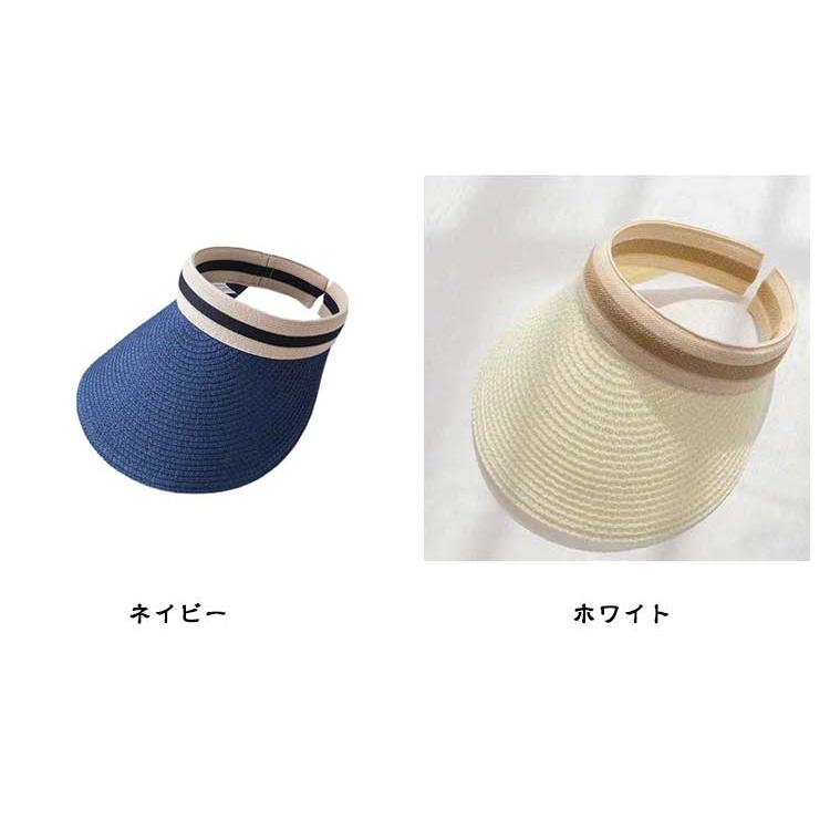 ゴルフ サンバイザー お洒落 UVカット 麦わら帽子 レディース 農作業