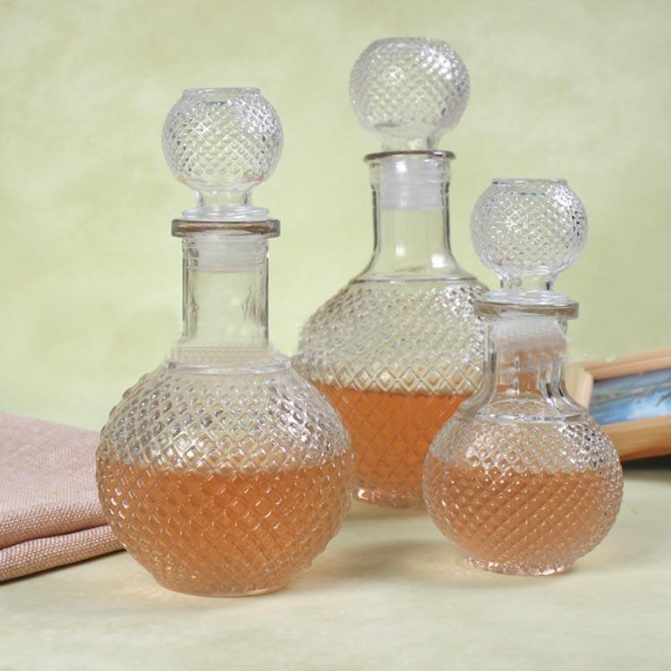 ガラス瓶 グラス デキャンタ 酒瓶 焼酎 ふた付 ジュース 保存瓶 醤油