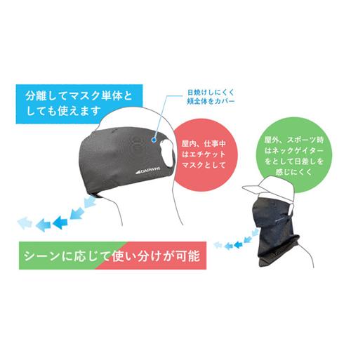 呼吸が驚くほど楽なDARWING muren Mask (ダーウィン ムレンマスク) ネックゲイター付き / ダイヤ工業｜vitamina｜03