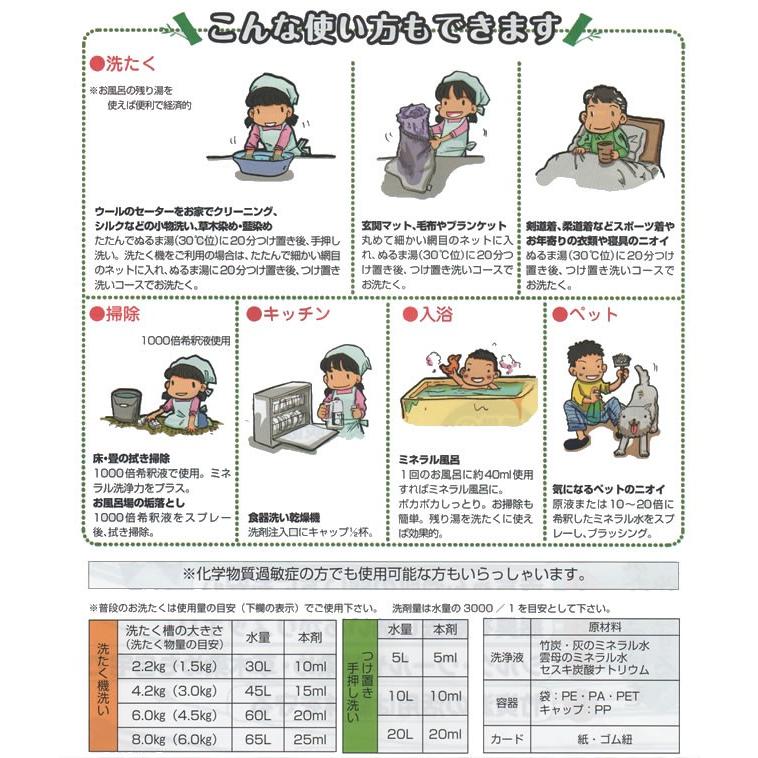 竹の洗剤！竹の湧泉（たけのゆうせん）ボトルタイプ1000ml【アイシード