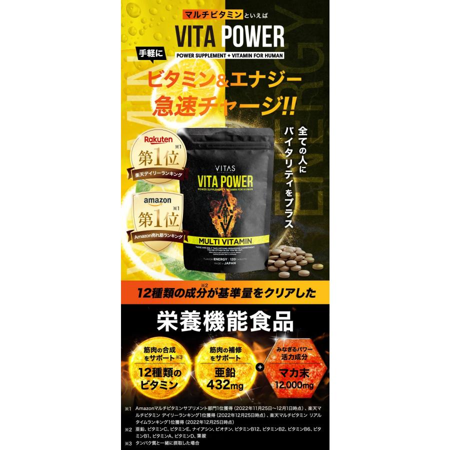 VITAS マルチビタミン VITAPOWER 90日分 サプリ 栄養機能食品