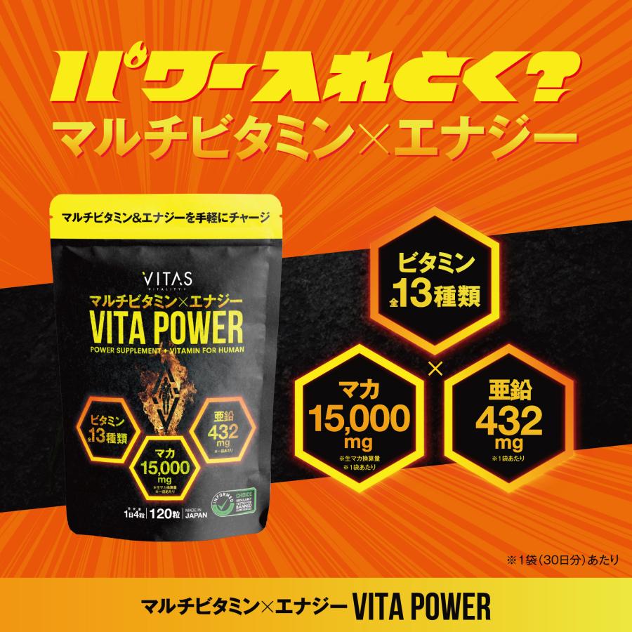 VITAS（バイタス） VITAPOWER ビタパワー ビタミンC マカ 亜鉛 マルチ