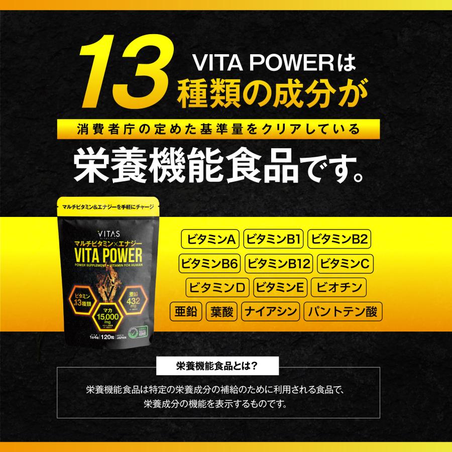 VITAS（バイタス） VITAPOWER ビタパワー ビタミンC マカ 亜鉛 マルチ