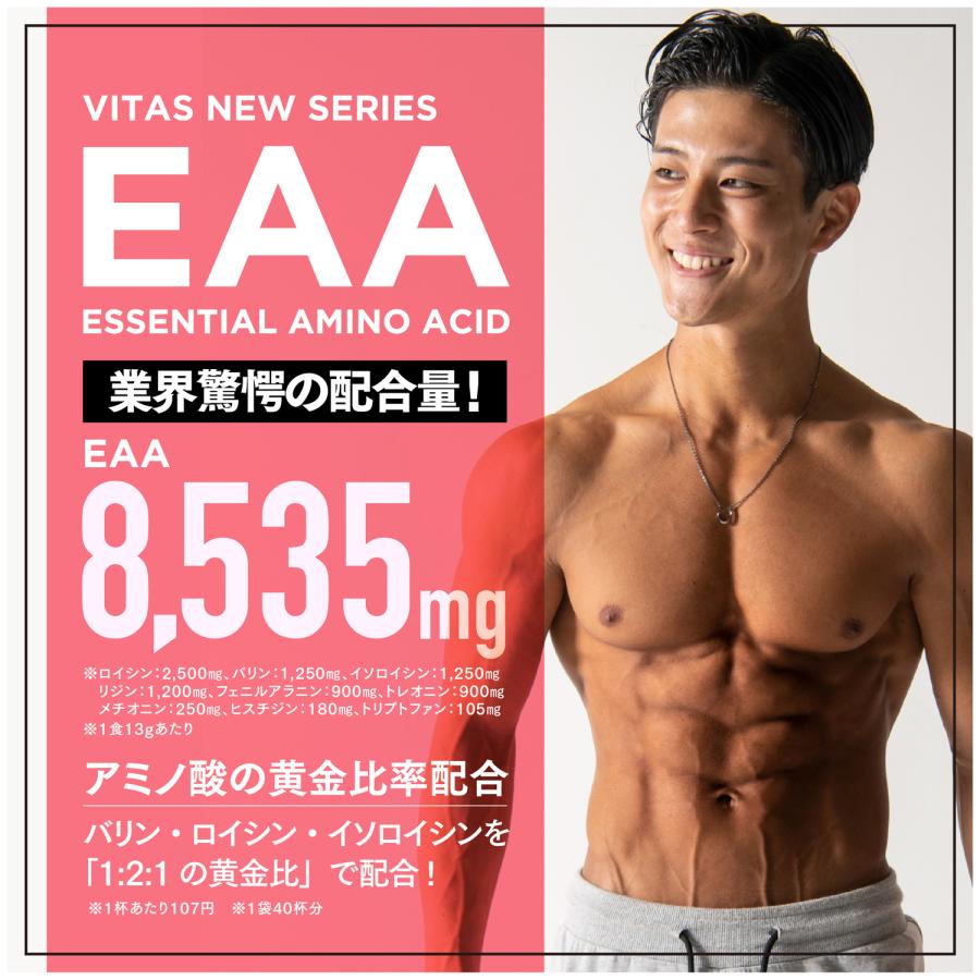 VITAS（バイタス） EAA ライチ風味 520g BCAA 必須アミノ酸9種類配合