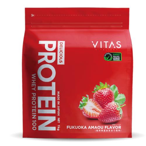 VITAS（バイタス） ホエイ プロテイン 100 WPCプロテイン 1kg あまおう