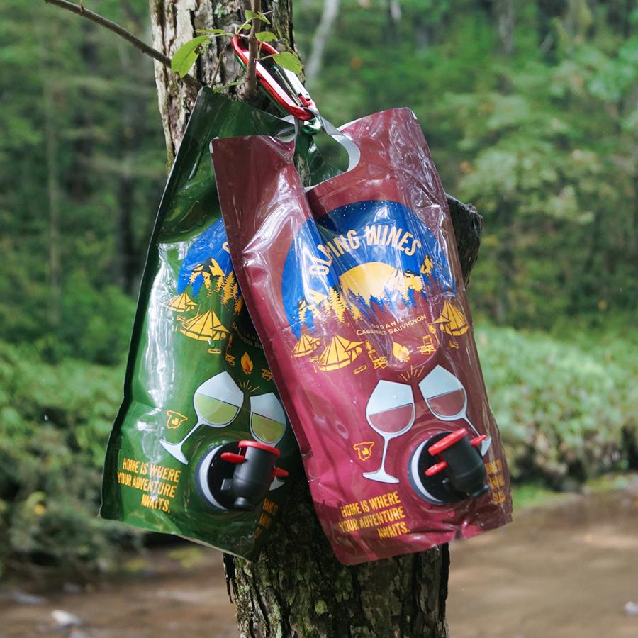 海外正規品 ワイン ワインセット グランピングワインズ オーガニック カラビナ付 パウチワイン 1500ml 2 赤2個セット 1 5l 大容量 3l ハンディパウチ アウトドア 送料無料5 649円 Aynaelda Com