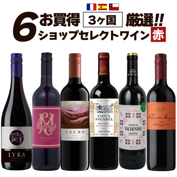 ワイン ワインセット お買い得 ショップセレクト 赤ワインセット 6本
