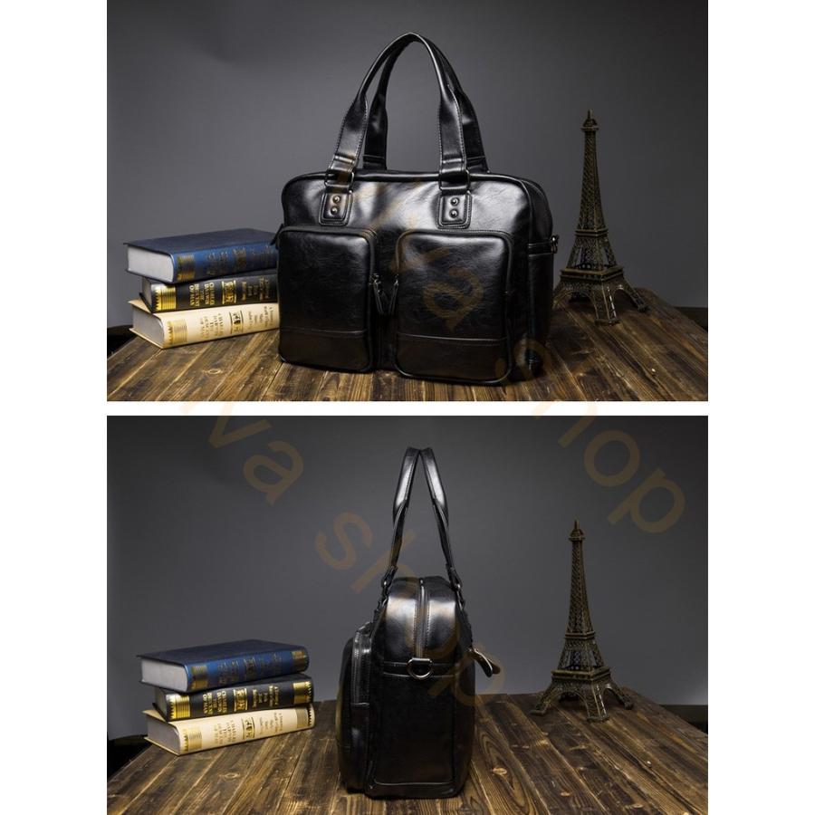 4年保証 ショルダーバッグ ハンドバッグ 紳士 ビジネス バッグ 2way 旅行 出張 通勤 通学 多機能 斜め掛け レザー かばん トートバッグカジュアル ブリーフケース カラー ブラック Binghamtonhots Com