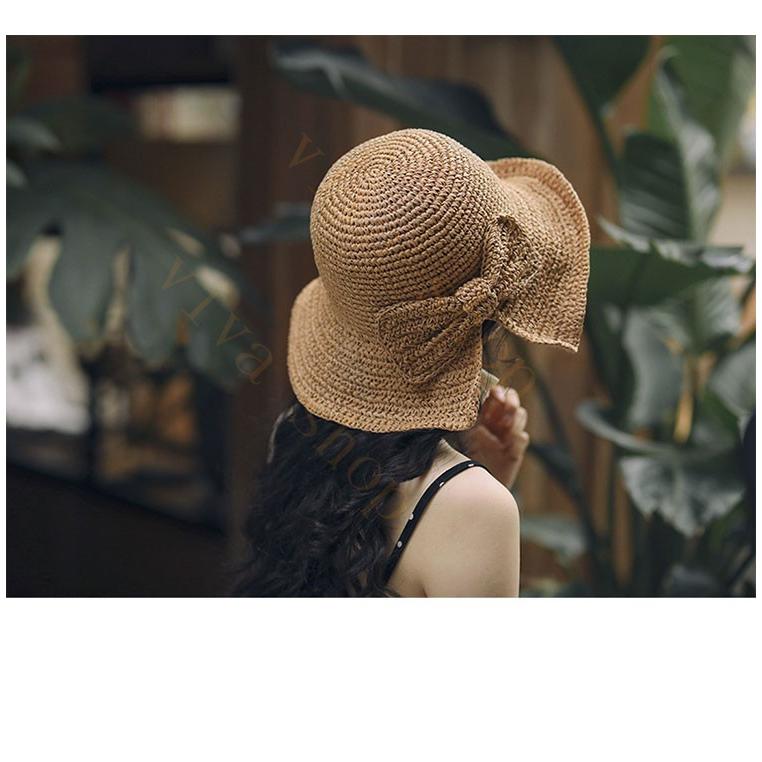 帽子 レディース 春 夏つば広ハット Uv Uvカット 麦わら 大きいサイズ 折りたたみ 自転車 飛ばない バックスタイルストローハット p22 Viva 通販 Yahoo ショッピング
