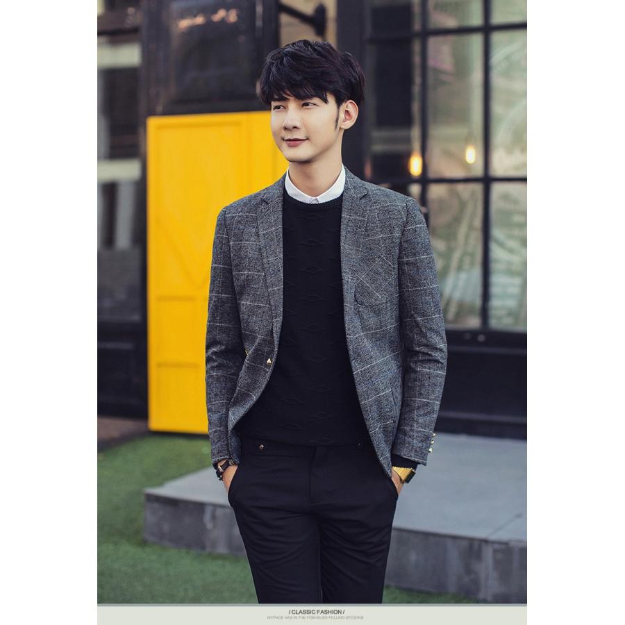 1年保証 メンズ テーラードジャケット ビジネス 冬 秋 春 細身 Jacket アウター 通勤 紳士用 ビジネス 長袖 チェック柄 スーツ ブレザー ジャケット テーラード メンズ テーラードジャケット コート Jacket 紳士用 ジャケット Hermandad Estrella Org