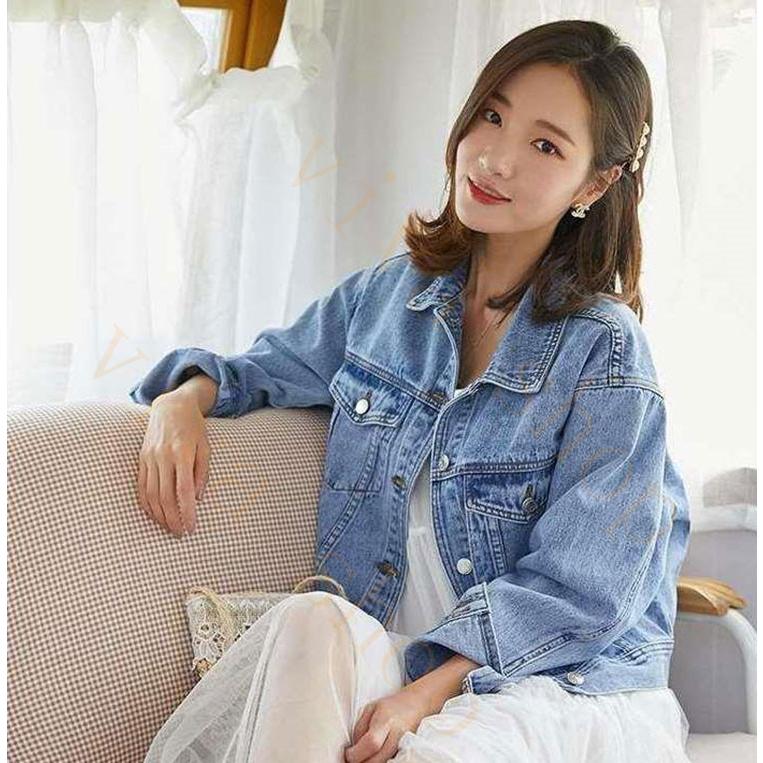 デニムジャケット レディース 韓国風 着痩せ ゆったり きれいめ ファッション カジュアル かわいい おしゃれ 春物 秋服 2シーズン ペアルック Bnz121 Viva 通販 Yahoo ショッピング