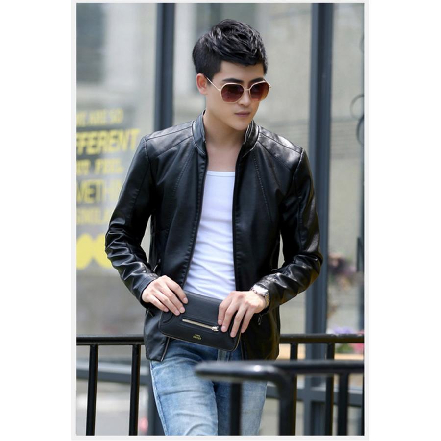 レザージャケット メンズ 立ち襟 バイクジャケット 春 夏 秋 冬 革ジャケット 本革 ライダースジャケット フェイクレザージャケット アウター 3シーズン Bpy09 Viva 通販 Yahoo ショッピング