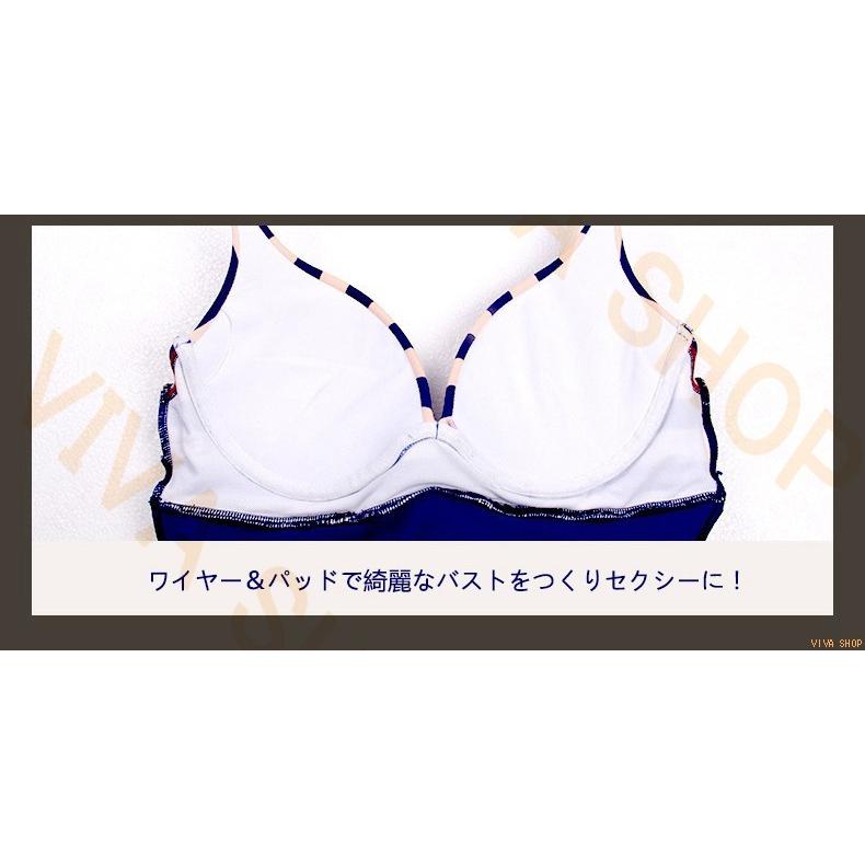 水着レディース 体型カバー 連体 ビキニ 水着 アップウェア ワイヤー 女性用 ワンピース 可愛い 美脚 大きいサイズ Bsm04 Viva 通販 Yahoo ショッピング