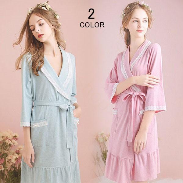 パジャマ ネグリジェ レディース 前開き ルームウェア ワンピース 部屋着 長袖 薄手 シャツパジャマ レース ガウン 春 夏 秋 寝巻き ベビードール ランジェリー Mhcseguros Com Br