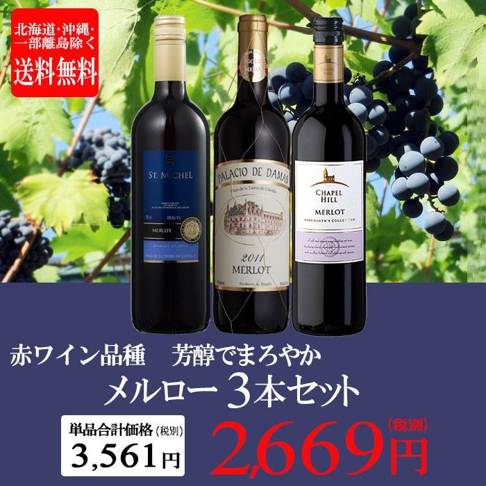 ワイン ワインセット 単一品種のワインを味わおう メルロー 赤ワイン 3本セット 辛口 赤ワインセット 送料無料 北海道 沖縄除く 1802 Vanr Mer3 ワイン館ビバヴィーノ ヤフー店 通販 Yahoo ショッピング