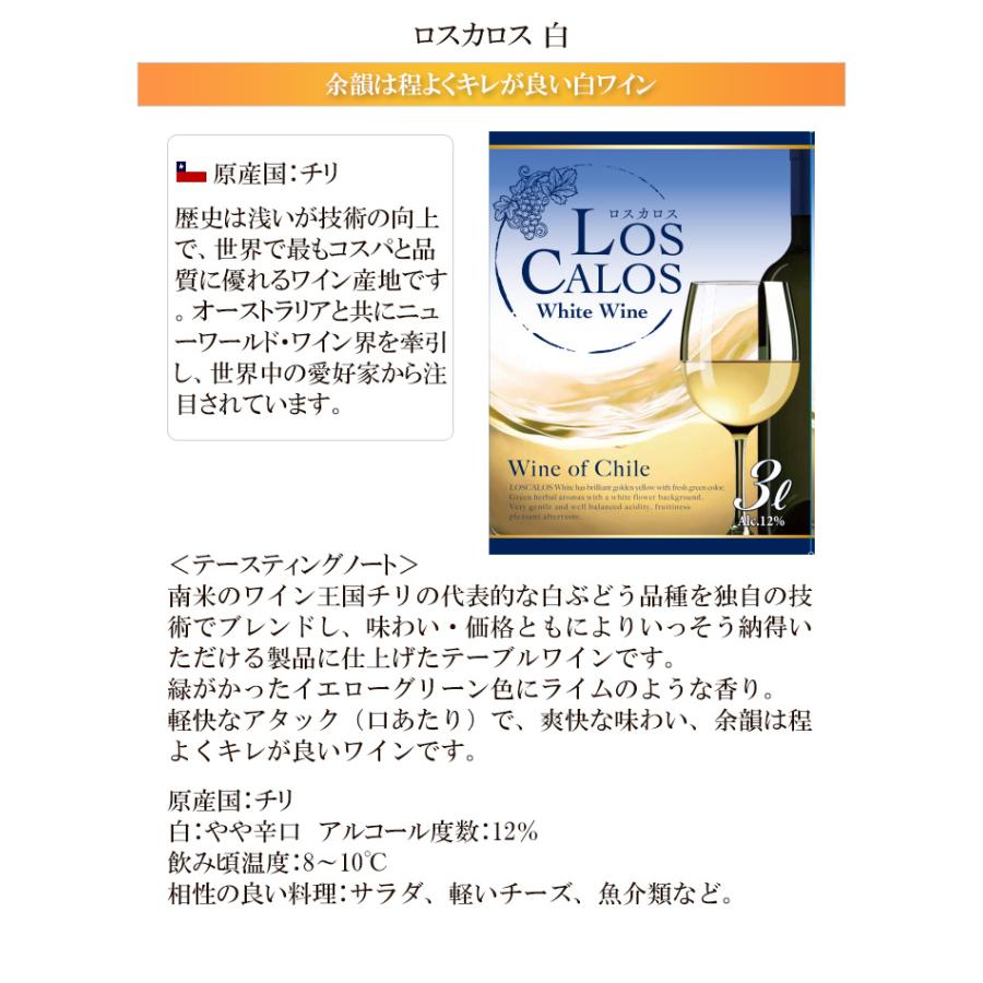 ワイン ワインセット BIB ロスカロス 3000ml×4個 赤×2 白×2 赤ワイン