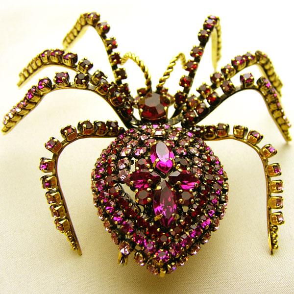 ブローチ ファッション ドイツ製 蜘蛛 ピンク濃淡 ブローチ 赤 Etc 2 0029 Vivaceヨコハマ
