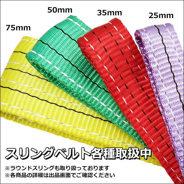 ベルトスリング 幅 25mm 長さ 5m 両アイ型 ストレート吊り 0.8t ベルトスリング 幅 25mm 長さ 5m 両アイ型 ストレート吊り 0.8t