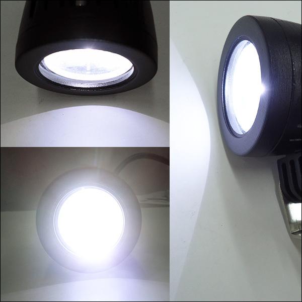 バイク用 LED フォグランプ スイッチ付属 CREE10W 12-24V 作業灯 2個 ヘッドライトe　白ホワイトor黄イエロー｜vivaenterplise｜08