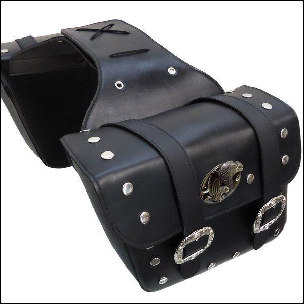 バイク用 アメリカンサイドバッグ #8A イーグル 黒 ブラック バイク用 アメリカンサイドバッグ #8A イーグル 黒 ブラック