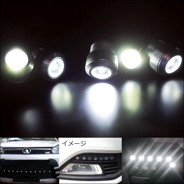 LEDデイライト 1W×10連 バンパー埋め込み型スポットライト