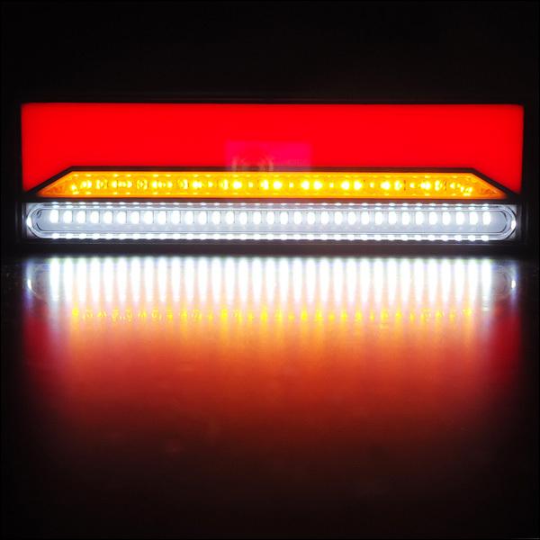 LEDファイバー 薄型 テールランプ【16】 12V 24V 兼用 クリアレンズ 