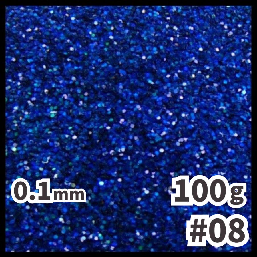 送料無料 0.1mm ラメパウダー 【100g】 パール塗装 青 ブルー系