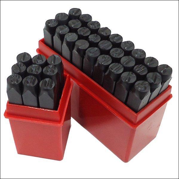 6mm 数字＋アルファベット 打刻印セット 36本組 刻印セット ポンチ