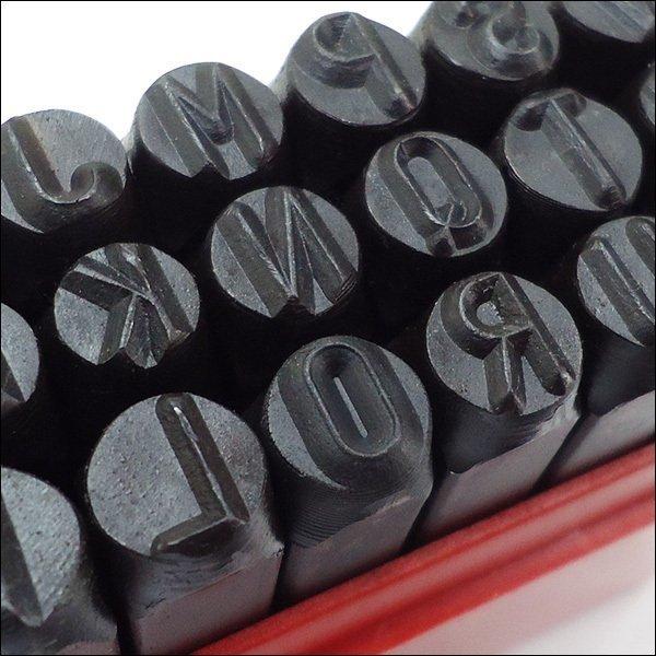 6mm 数字＋アルファベット 打刻印セット 36本組 刻印セット ポンチ