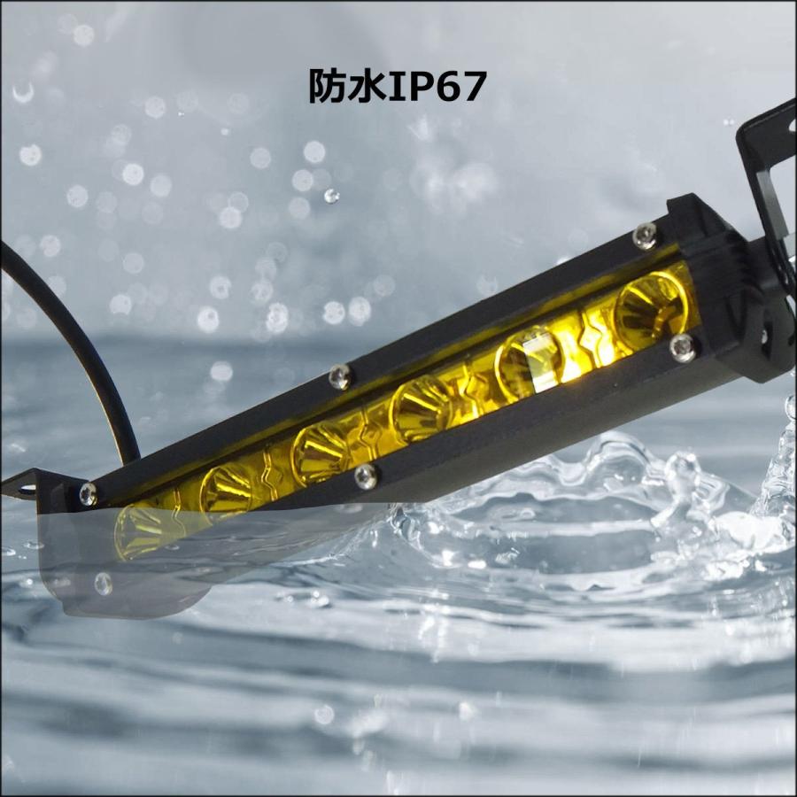 送料無料 ライトバー Q イエロー 黄色 防水 12V 24V LED 作業灯 送料無料 ライトバー Q イエロー 黄色 防水 12V 24V LED 作業灯