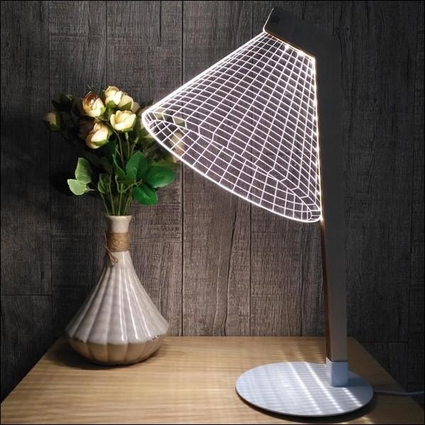 3Dアートスタンド 電気スタンドホワイト LEDスタンドライト テーブル