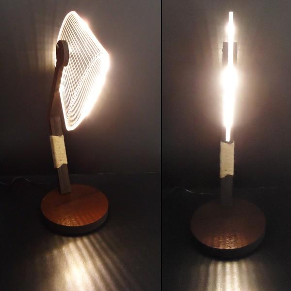 3Dアートスタンド　電気スタンドブラウン　LEDスタンドライト　テーブルランプ USB電源【12331】｜vivaenterplise｜03