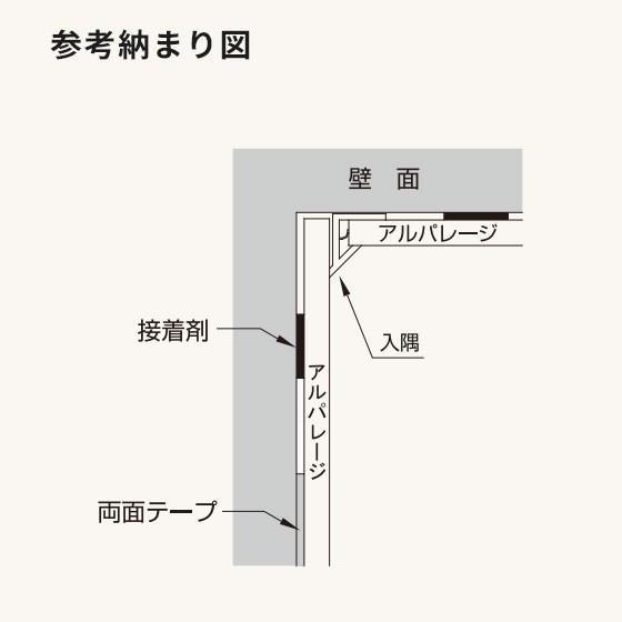 フクビ　壁面化粧パネル（浴室・水廻り）アルパレージ用　入隅（2450mm）20本入り　カラー5色　AE2