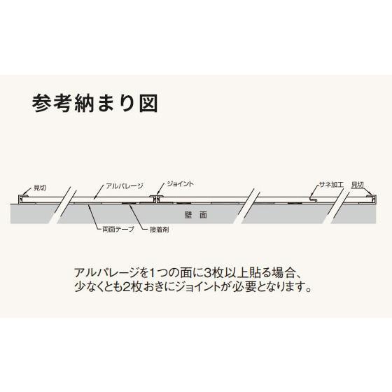 フクビ　壁面化粧パネル（浴室・水廻り）アルパレージ用　ジョイント（2450mm）20本入り　カラー5色　AJ2