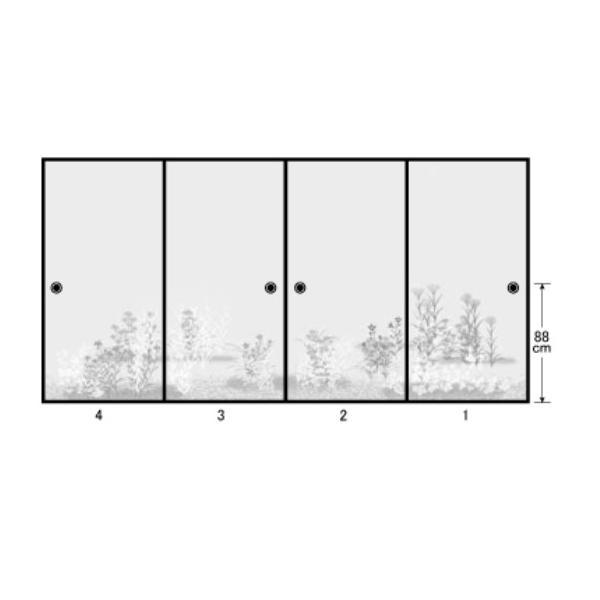 高級織物襖紙 あかつき第21集 NO.656 ふすま紙 生地寸法 巾100cm（3尺3寸）×丈203cm（6尺7寸）4枚1組セット_2