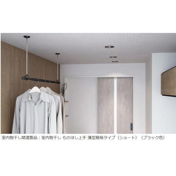 ダイケン 大建工業 DAIKEN 収納 物干し 室内物干し ものほし上手 天井直付薄型簡易タイプ セット ショート ブラック FQ0420-S5B 送料無料の画像