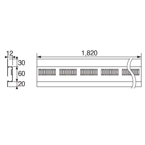 軒天換気材（非防火）樹脂製 軒天換気用見切縁 城東テクノ 20本入 FV-N0312P 寸法 1，820 mm 送料無料_1
