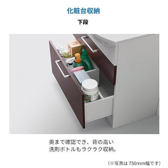 洗面台 収納 洗面化粧台 人気 アルバ 一般地仕様 間口600mm 引出しタイプ シャワー水栓 一面鏡 白熱球 防曇・防汚コーティング LKAL601AUNJ M605SBN 送料無料_2