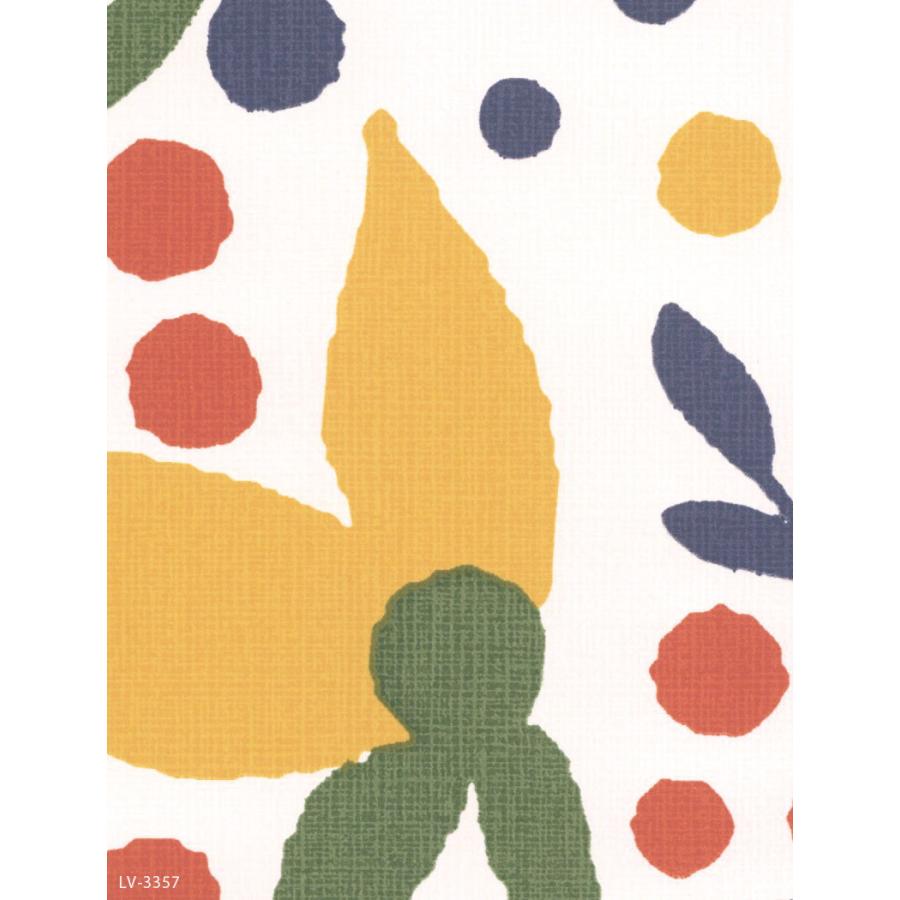 壁紙 北欧調 植物柄 カラフル ポップ リリカラ のりなし のり付き壁紙 Lv 3357 3358 Lv3357 3358 ビバ建材通販 職人工房 通販 Yahoo ショッピング