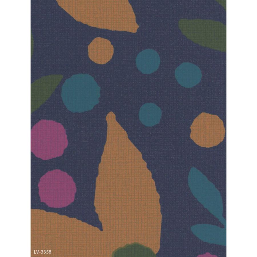 壁紙 北欧調 植物柄 カラフル ポップ リリカラ のりなし のり付き壁紙 Lv 3357 3358 Lv3357 3358 ビバ建材通販 職人工房 通販 Yahoo ショッピング