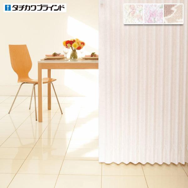 アコーディオンカーテン サイズオーダー 安い おしゃれ 花 リーフ柄 タチカワブラインド 幅61〜90cm×高191〜200cm 送料無料