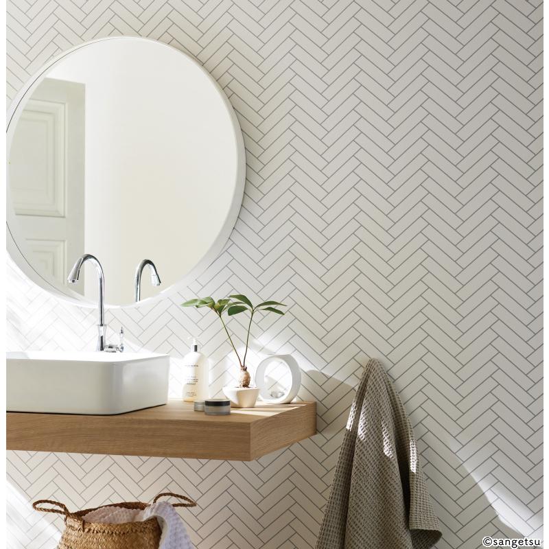 サンゲツ（SANGETSU） FE76639 壁紙 タイル調 ヘリンボーン ウレタン