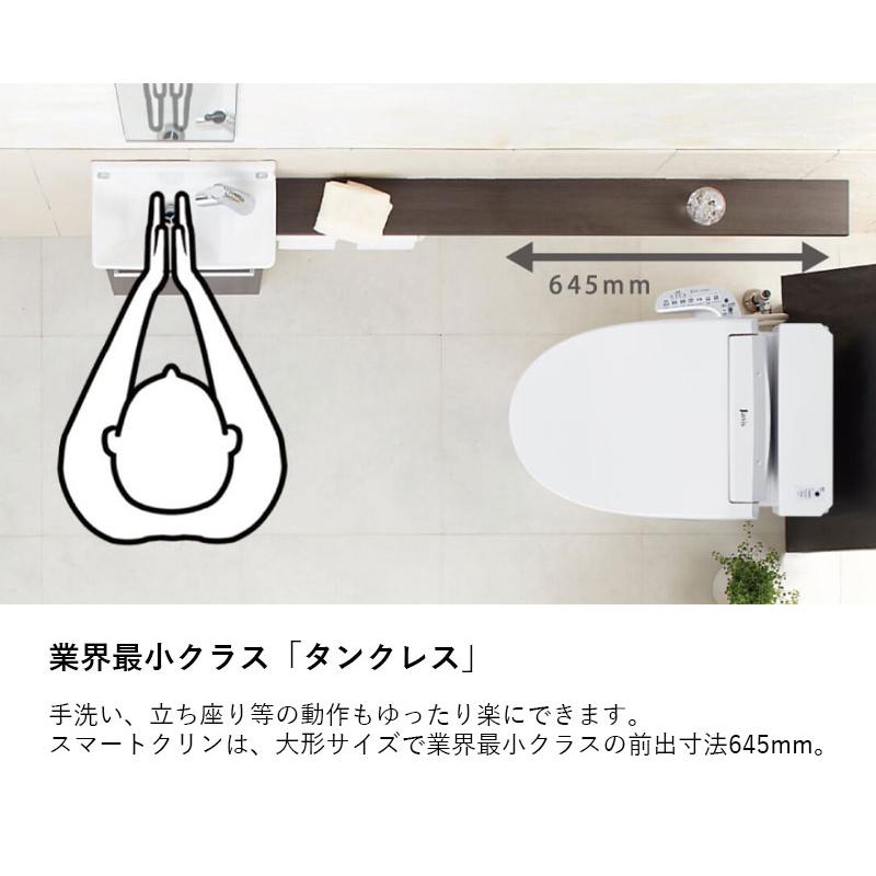 リフォーム用 タンクレストイレ スマートクリンIII 寒冷地仕様(ヒーター付便器) 対応排水芯305〜380mm SMA8204RGC ピンク ブラック ジャニス工業 送料無料_9