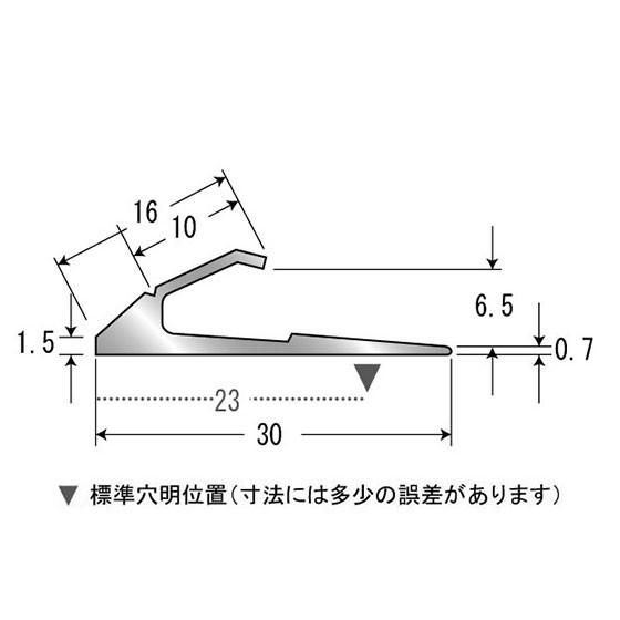 床見切り アシスト 20-404Sシルバー 穴有 定尺2m 1本 : ビバ建材通販